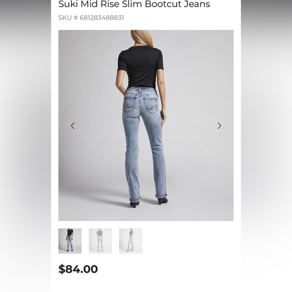 NWOT Silver Suki Straight Jeans (size 30x29.75) - Picture 3 of 8